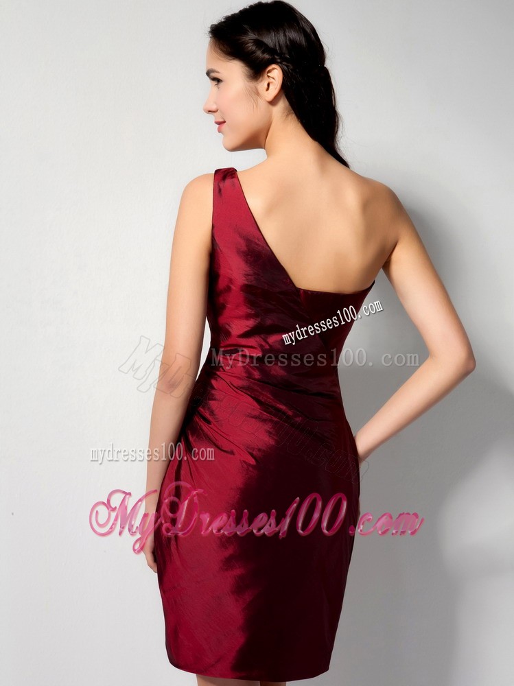 Sheath Hand Made Flowers One Shoulder Prom Gown in Fashion