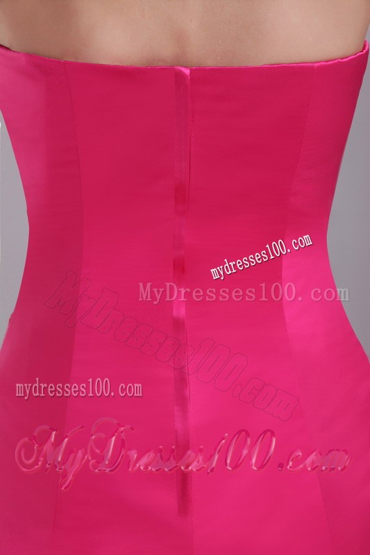 Outstanding Bowknot Sweetheart Beaded Ruche Mini Prom Dress