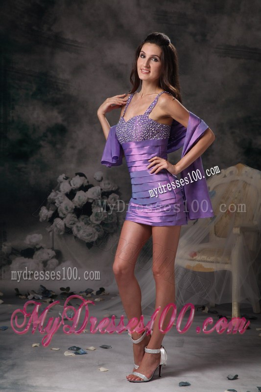 Special Straps Tiers Prom Gown with Wraps and Shining Beadings