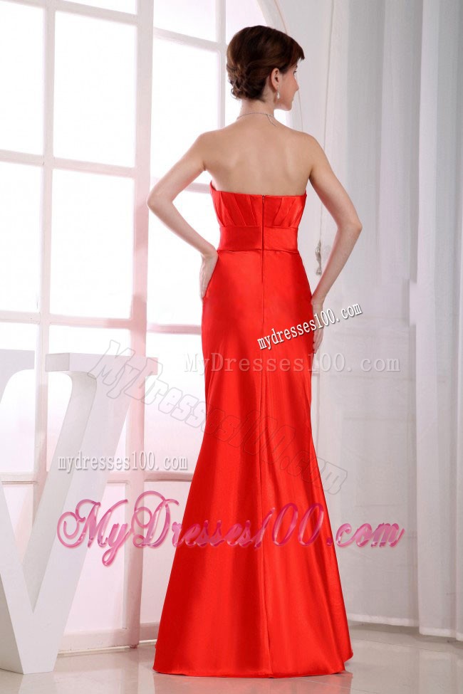 Mermaid Floor-length Dress for Prom with Petal Neckline and Beaded Sash