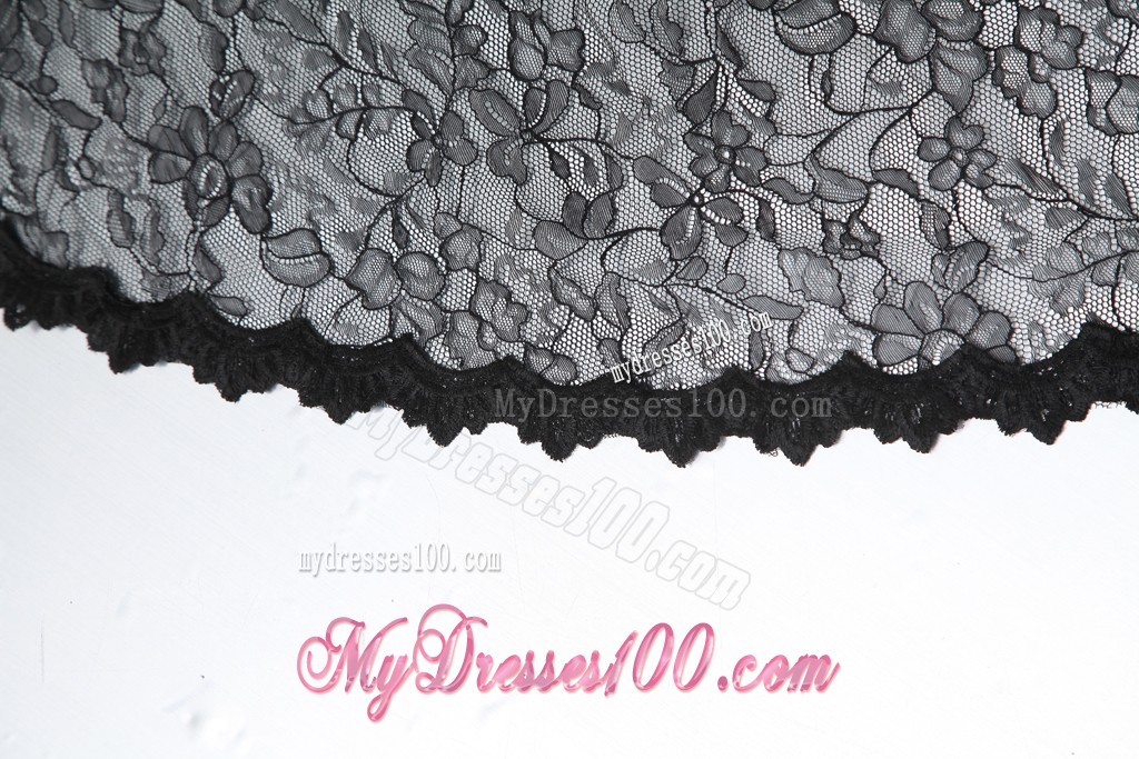 Elegant Court Train Spaghetti Straps Black Prom Dress Well-packaged