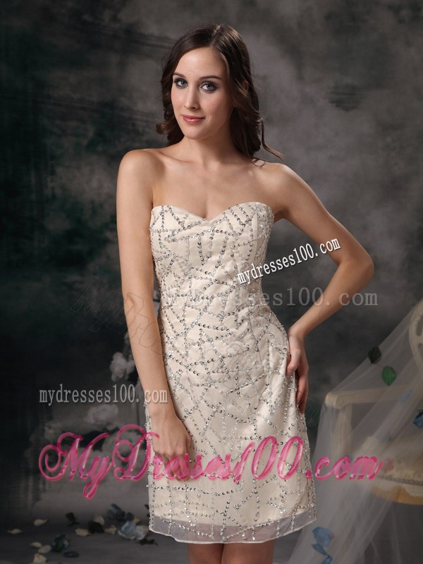 Custom Made Champagne Prom Dresses Shining with the Diamonds