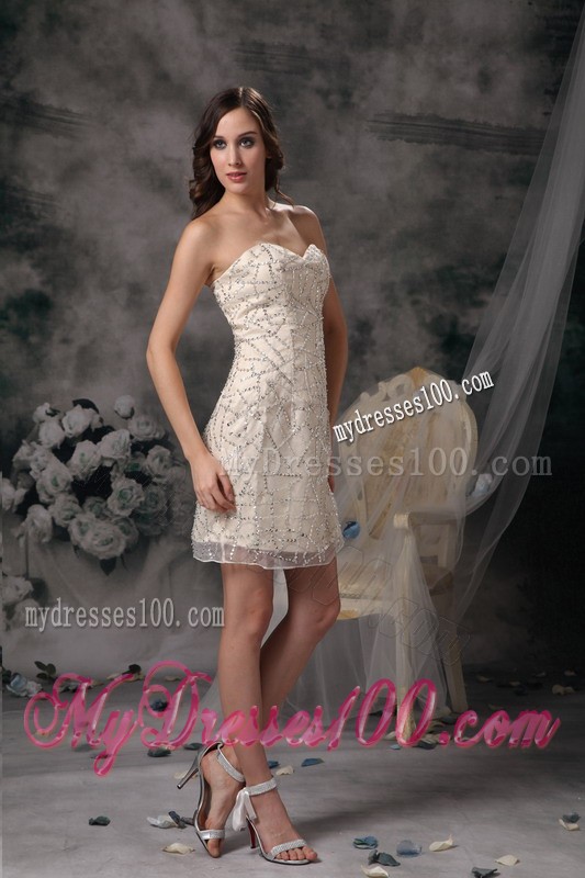 Custom Made Champagne Prom Dresses Shining with the Diamonds