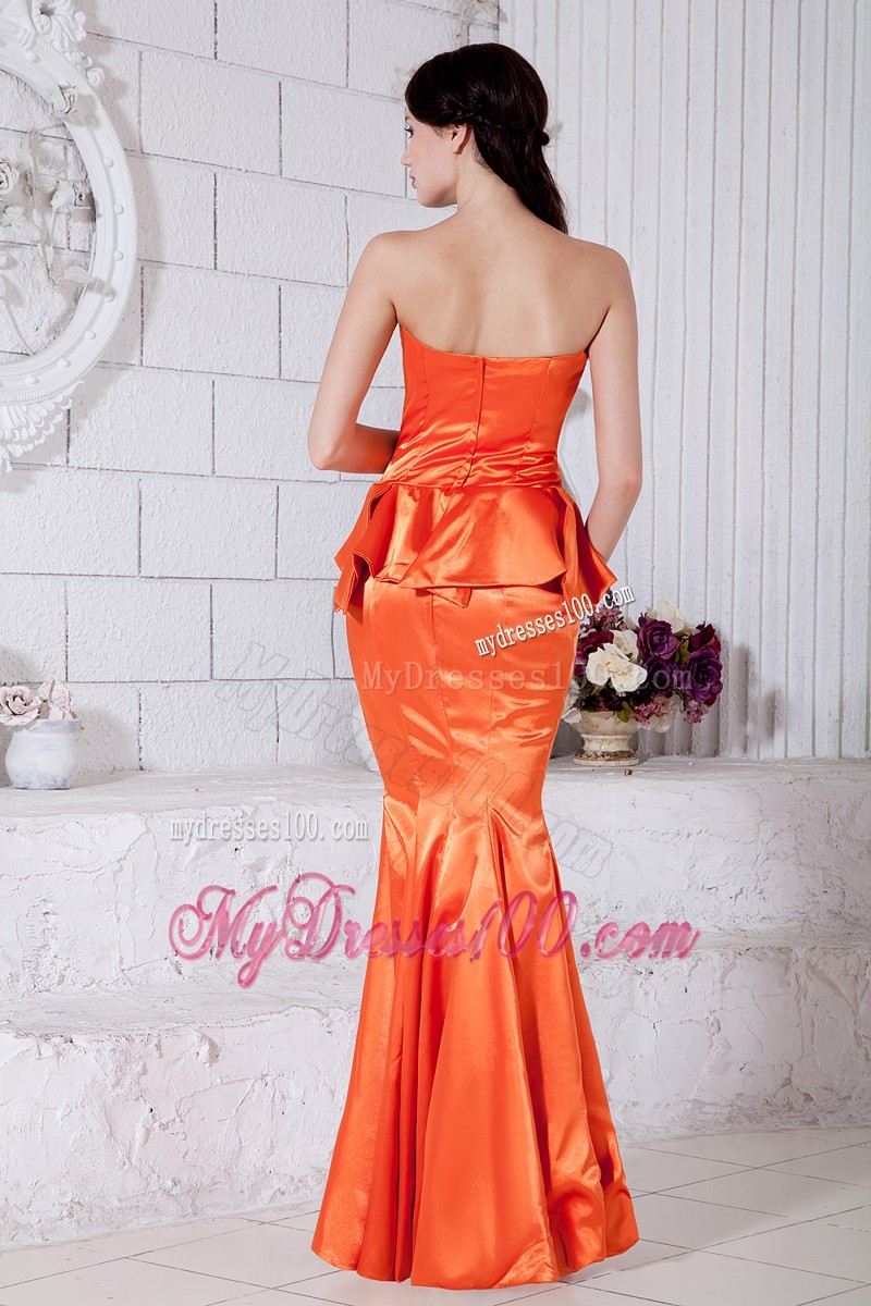 Custom Made Ruching Sweetheart Trumpet Prom Dress with Petal Edge