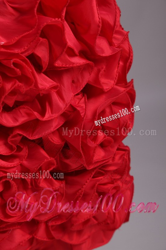 Rolling Flowers Sweetheart Short Mini Prom Dress with Beading