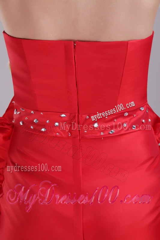Rolling Flowers Sweetheart Short Mini Prom Dress with Beading