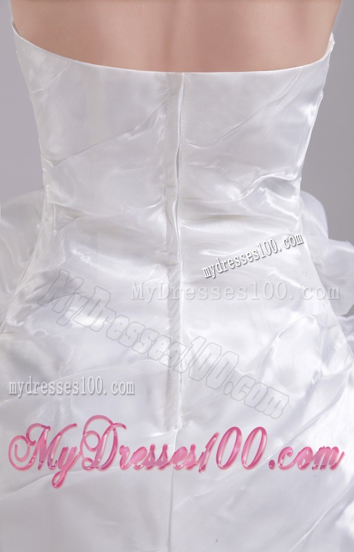 Wonderful Rolling Flowers Sweetheart Mini Prom Dresses in White