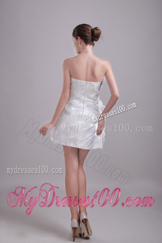 Wonderful Rolling Flowers Sweetheart Mini Prom Dresses in White