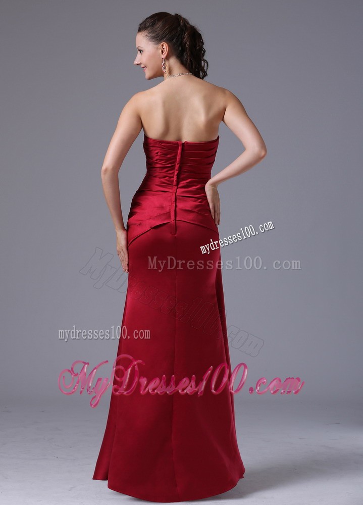 Sexy V-neck Ruching Long Zipper-up Back Prom Dress For Ladies