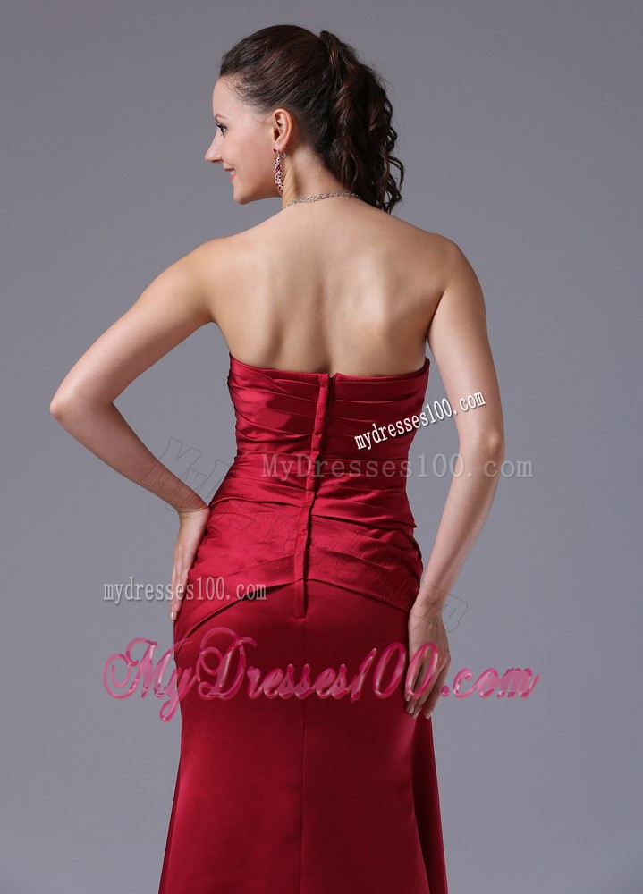 Sexy V-neck Ruching Long Zipper-up Back Prom Dress For Ladies