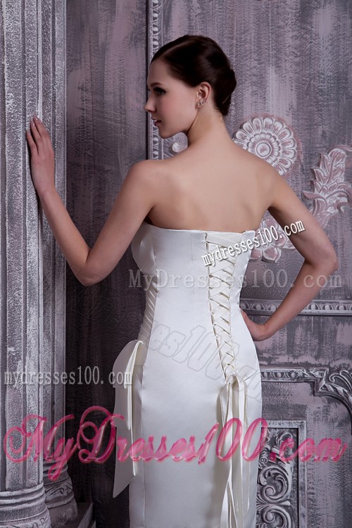 Knee-length Ruche White Prom Dress Simple Style in Fashion