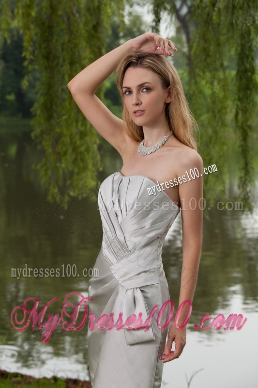 Sweetheart Short Gray Mini Prom Dress for Ladies with Ruche