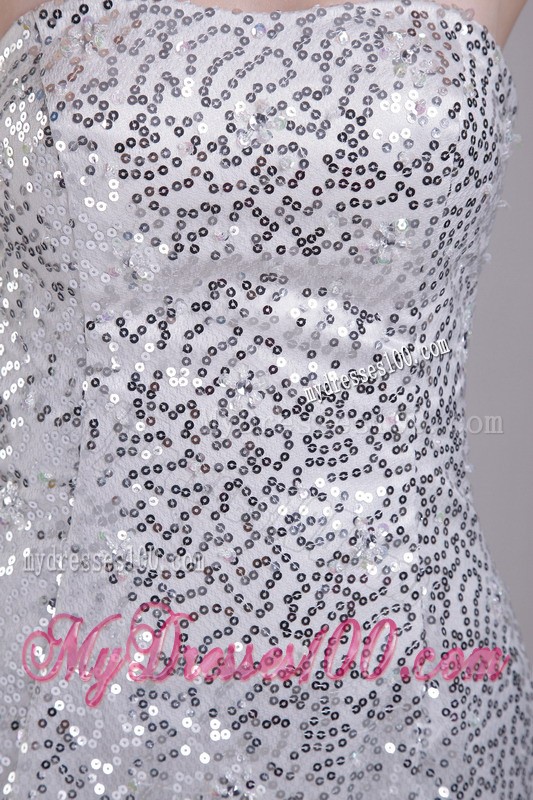 Super Sexy Paillette Silver Short Prom Dress Sweetheart Hot Sale