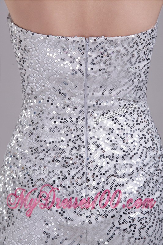 Super Sexy Paillette Silver Short Prom Dress Sweetheart Hot Sale