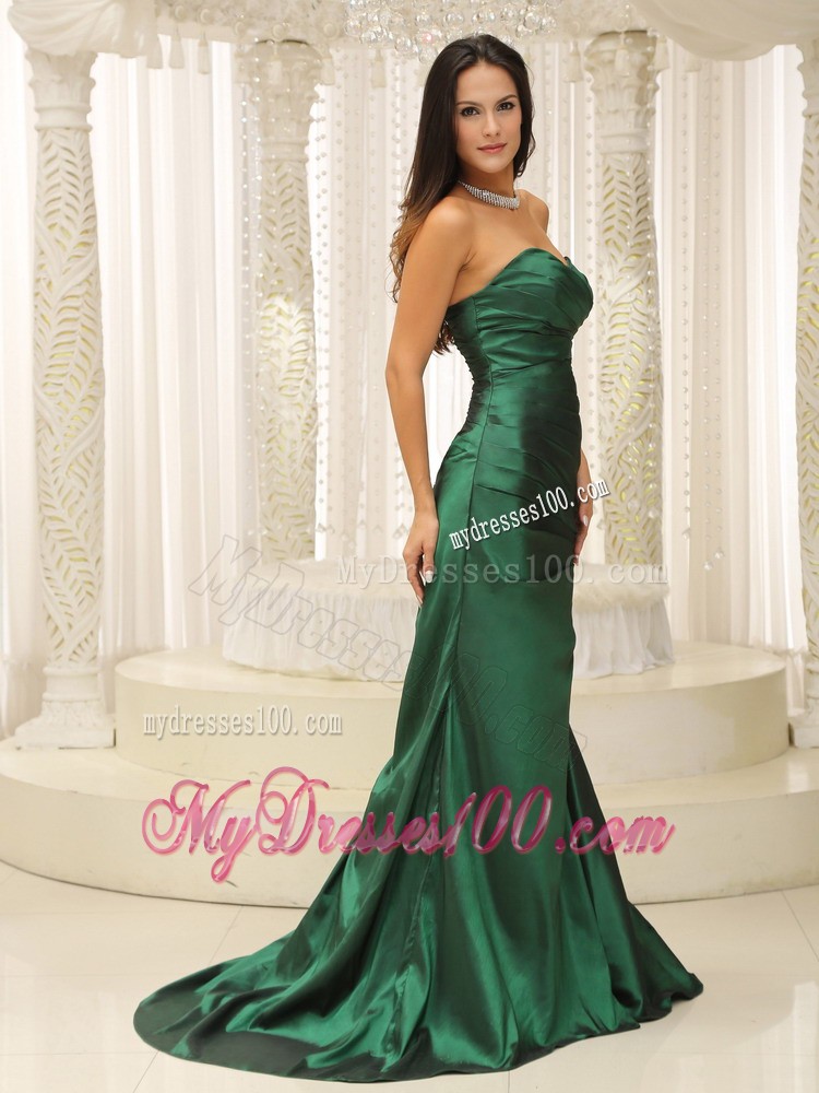 Ruched Bodice Sweetheart Dress for Prom with Court Train For Ladies