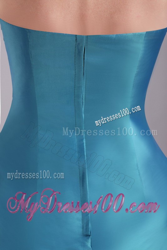 Dapper Ruffles Halter Top Teal Mini Prom Dress with Beading