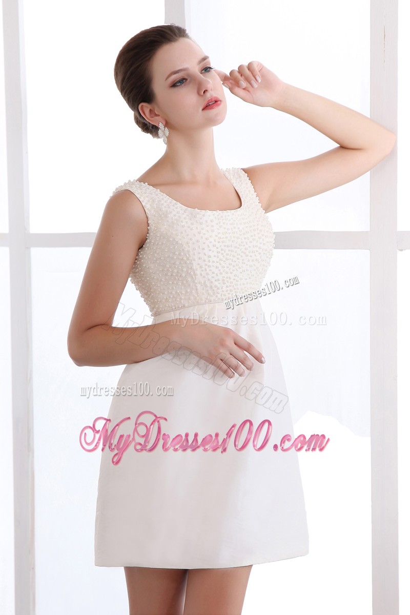 Lady White Column Straps Prom Gowns Decorated with Shiny Diamond