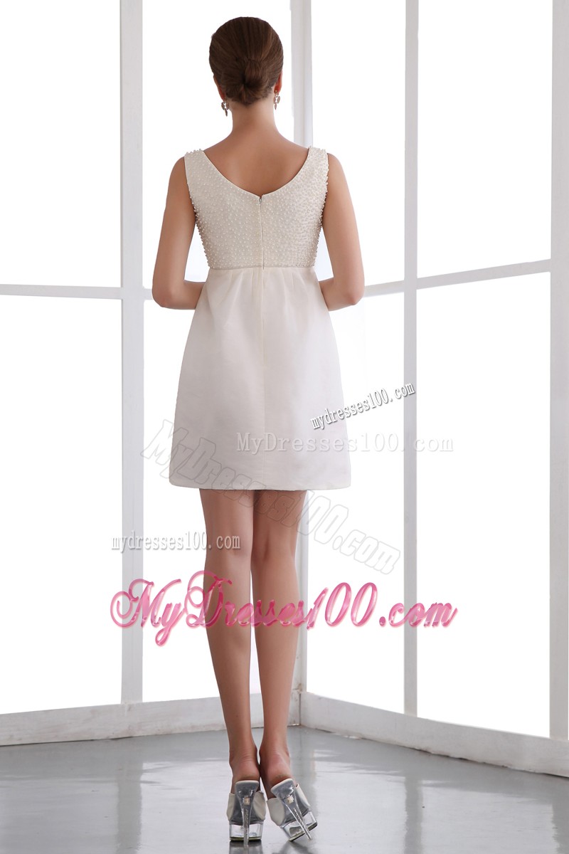 Lady White Column Straps Prom Gowns Decorated with Shiny Diamond