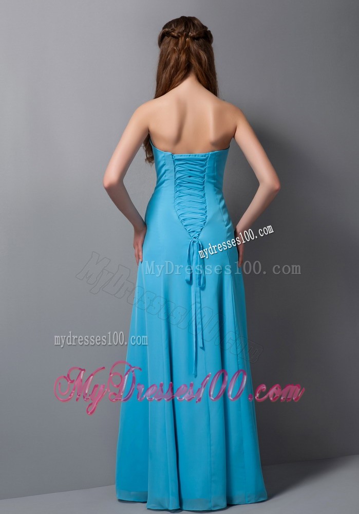 Empire Strapless Beading Bridesmaids Dresses with Draping Fabric