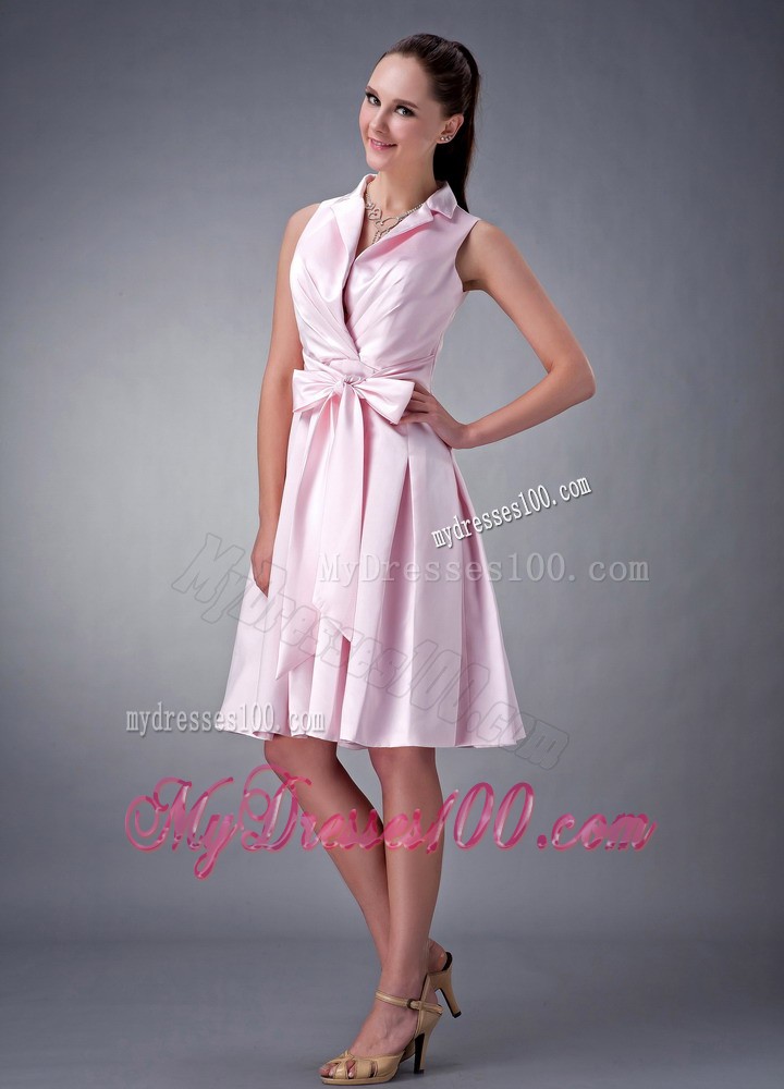 V-neck and Collar Design Neckline Prom Graduation Dress
