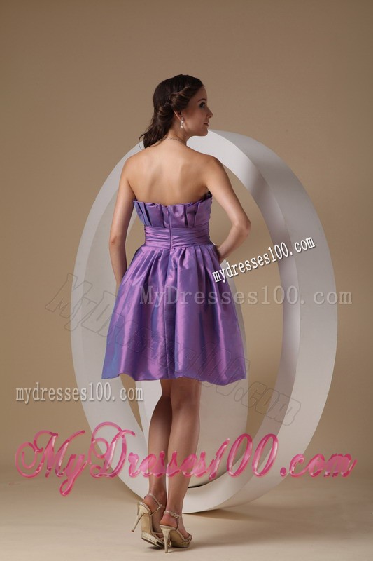 Ruching A-line Prom Homecoming Dress with Mini-length