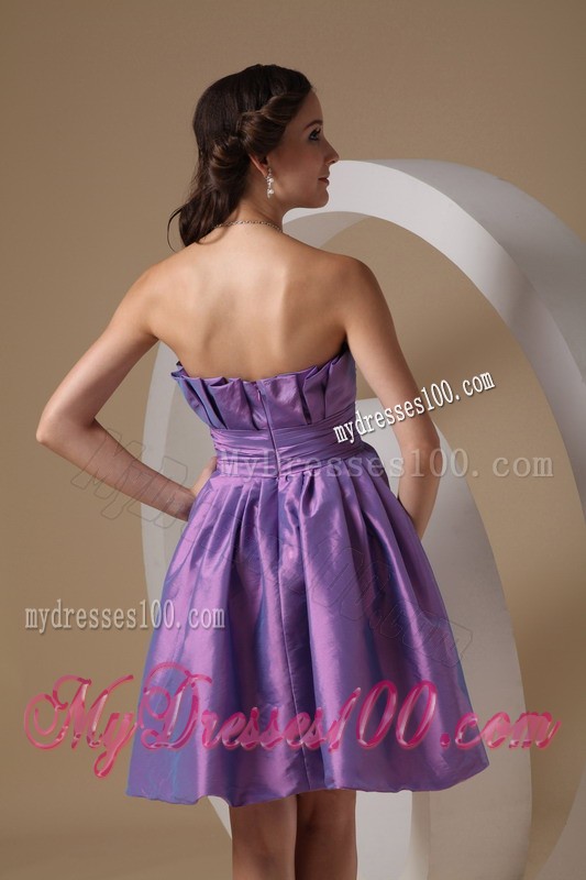 Ruching A-line Prom Homecoming Dress with Mini-length