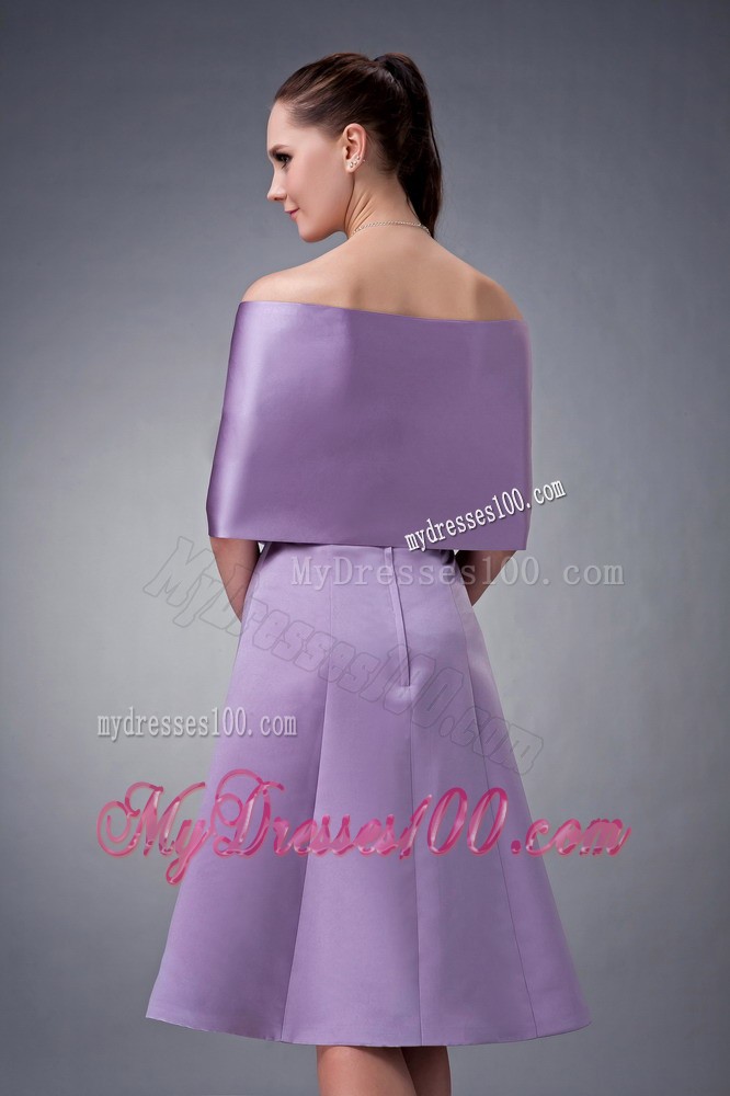 Lavender Strapless Bridesmaid Dress with Shawl for Princess Style