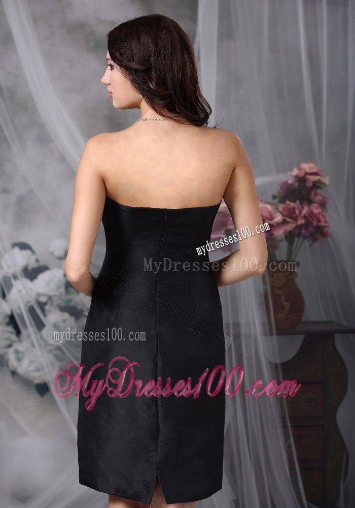 Ruche A line Bridesmaid Dress with Strapless Knee-length
