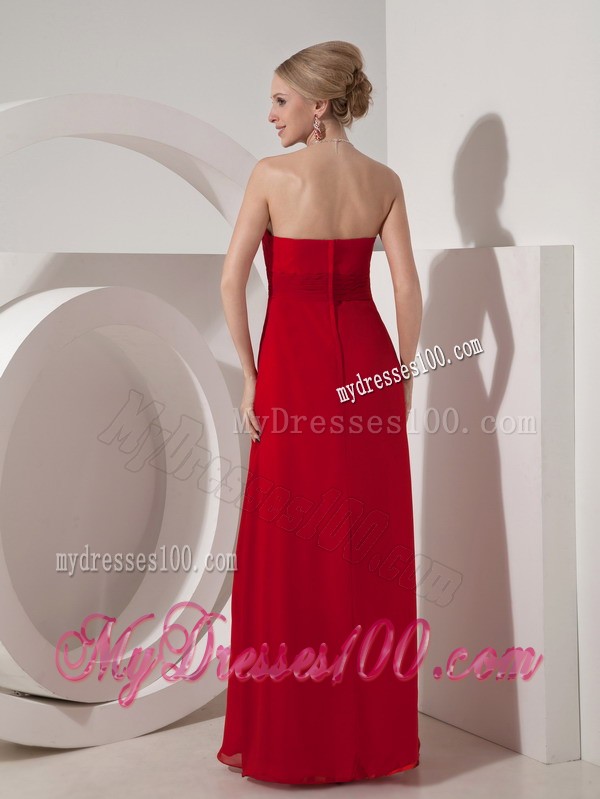 Wine Red Column Beading Prom party Dress with Beading