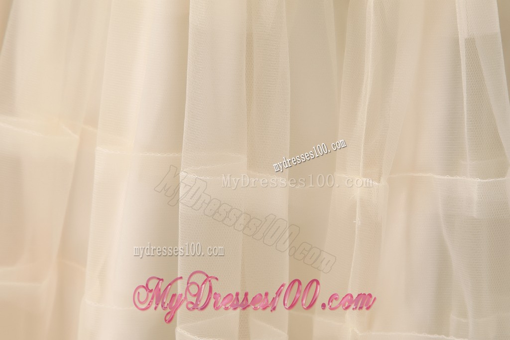2013 Summer Popular V-neck Short Champagne Cocktail Dress