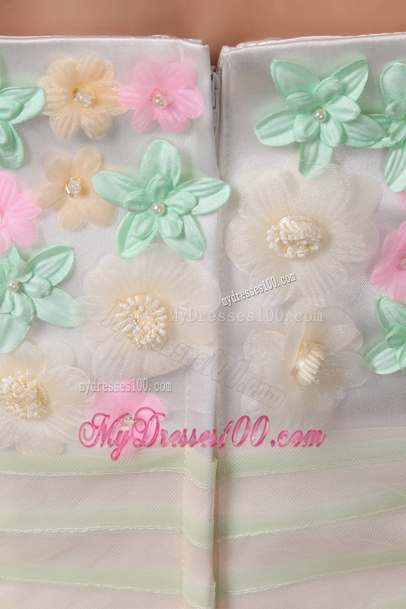 Cute Colorful Sweetheart Mini-length Appliques Cocktail Dress