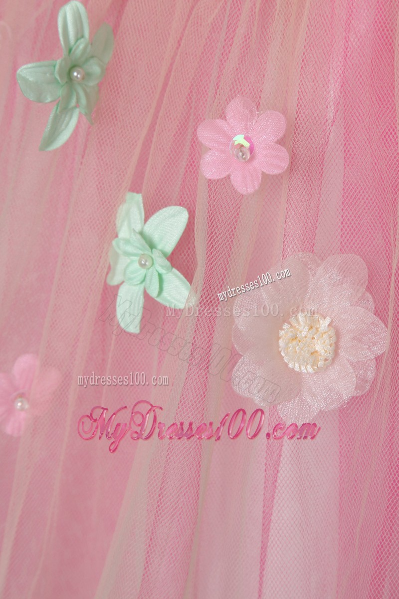 Cute Colorful Sweetheart Mini-length Appliques Cocktail Dress