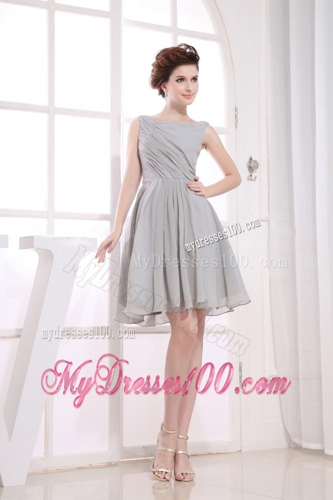 Affordable Princess Bateau Grey knee-length 2013 Summer Cocktail Dress