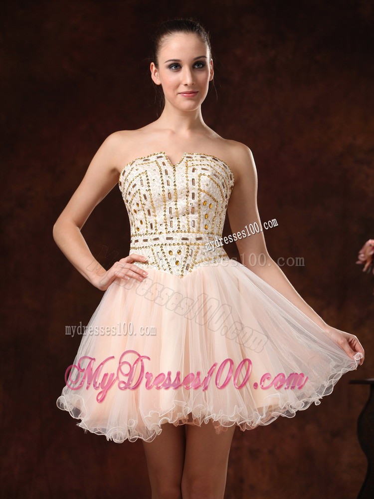 Rhinestones Strapless Mini-length For Club Cocktail Dress Custom Made