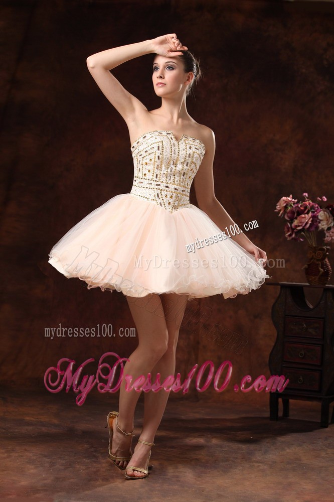 Rhinestones Strapless Mini-length For Club Cocktail Dress Custom Made