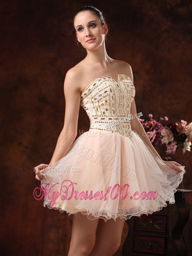 Rhinestones Strapless Mini-length For Club Cocktail Dress Custom Made