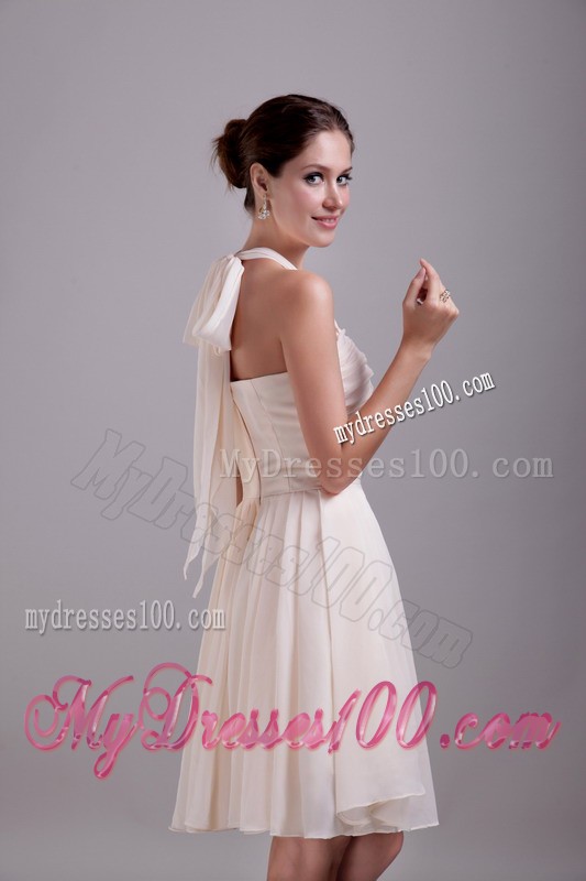 Elegant Empire Halter Knee-length Beading 2013 Summer Cocktail Dress