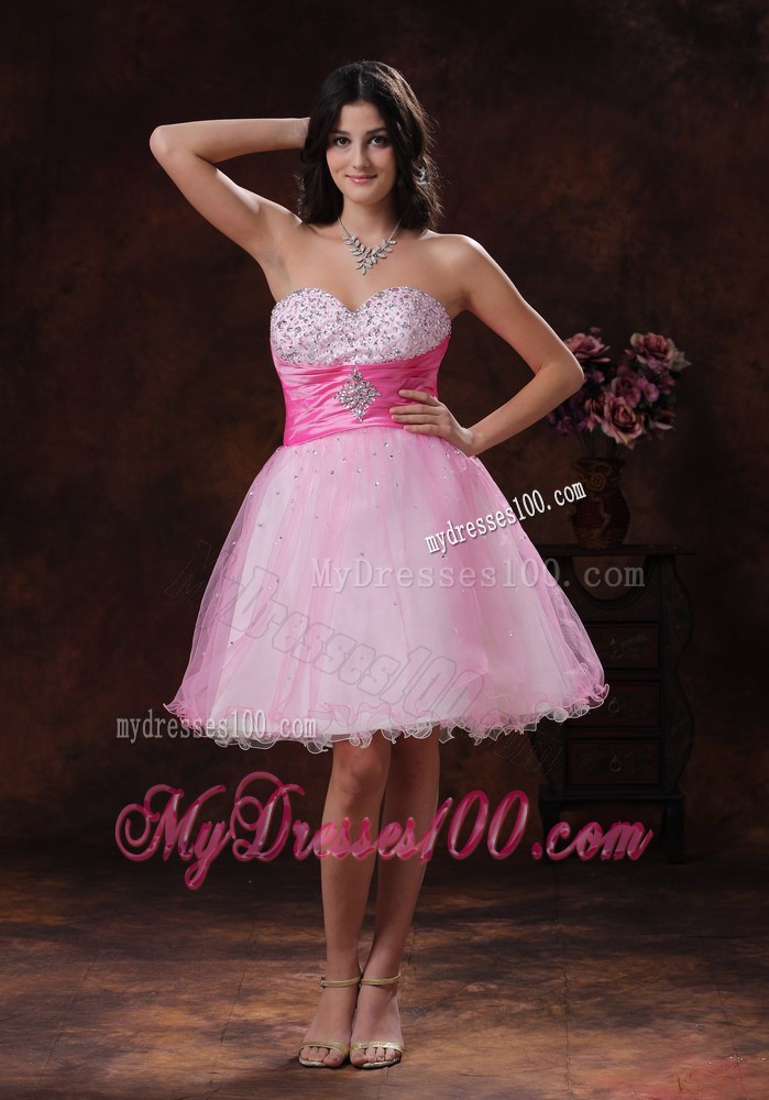 Beaded Decorate Multi-color Sweetheart Princess Short Cocktail Dress
