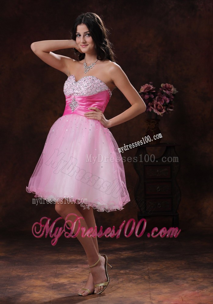 Beaded Decorate Multi-color Sweetheart Princess Short Cocktail Dress