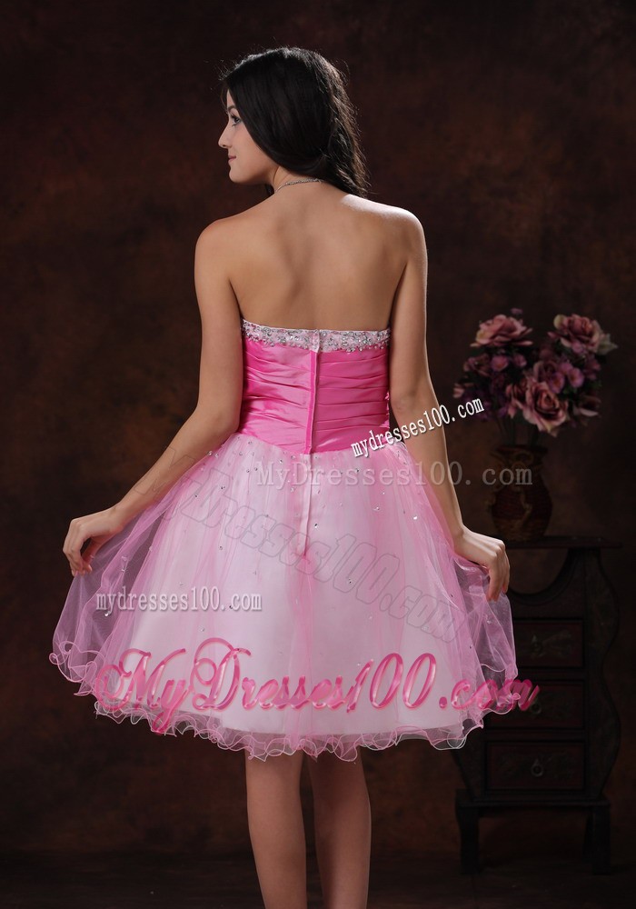 Beaded Decorate Multi-color Sweetheart Princess Short Cocktail Dress