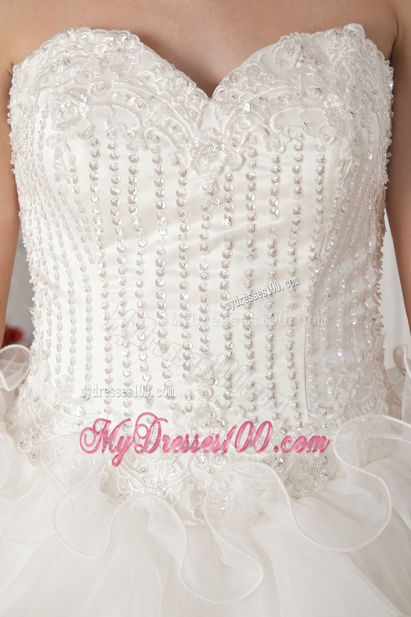 White Sweetheart Short Cocktail Dresses Beading Mini-length
