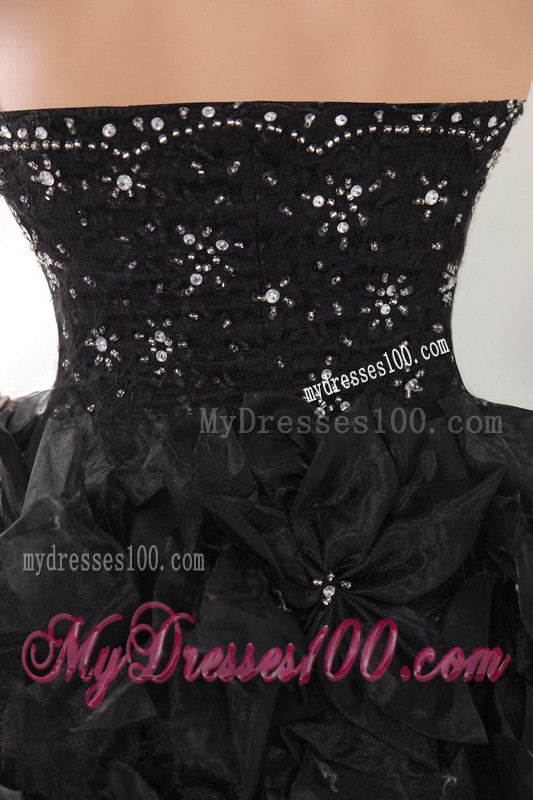 Black Princess Sweetheart Short Beading and Lace Cocktail Dresses