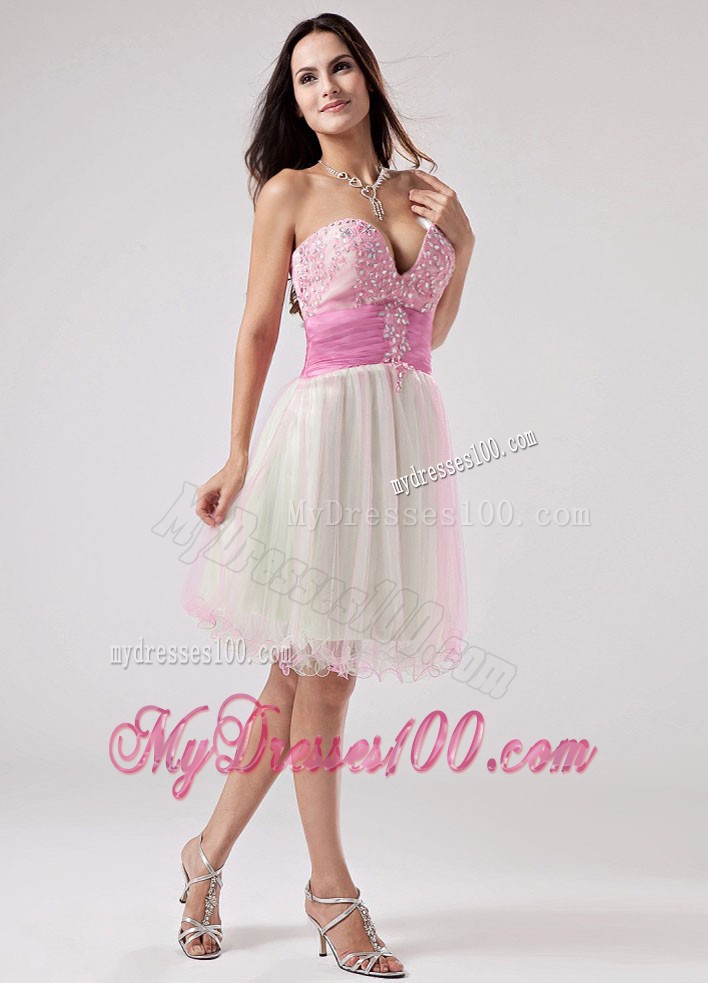 Cute Sweetheart Beading Cocktail Dress Multi-color Knee-length