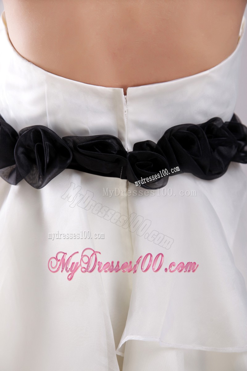 White Princess Sweetheart Mini-length Ruffles Cocktail Dress