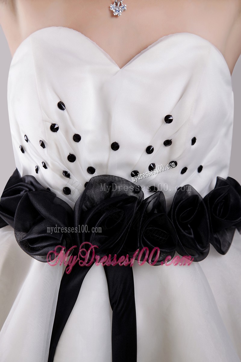 White Princess Sweetheart Mini-length Ruffles Cocktail Dress