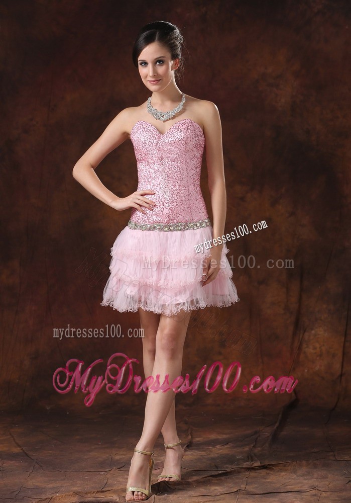 2013 Cute Sequin Sweetheart Mini-length Beaded 2013 Cocktail Dresses