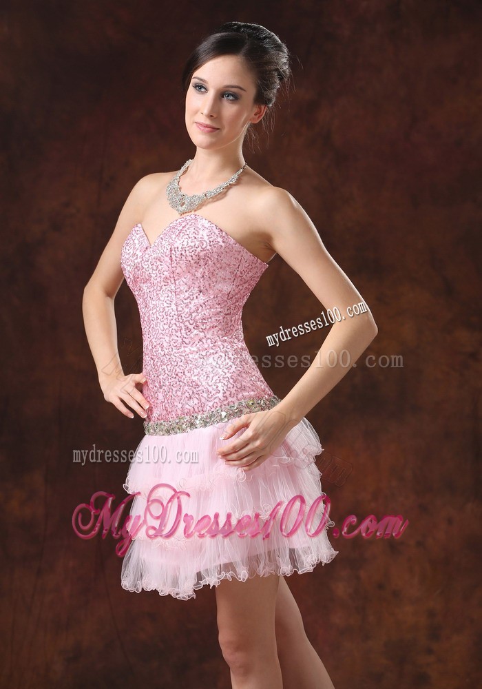 2013 Cute Sequin Sweetheart Mini-length Beaded 2013 Cocktail Dresses