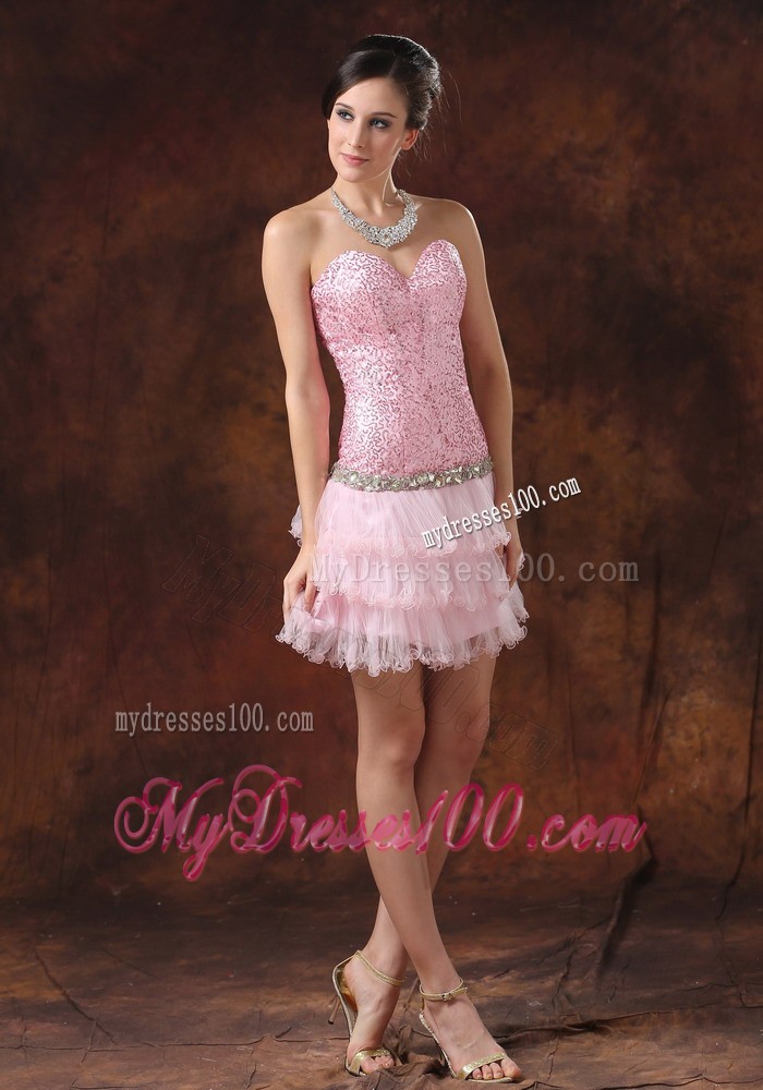 2013 Cute Sequin Sweetheart Mini-length Beaded 2013 Cocktail Dresses