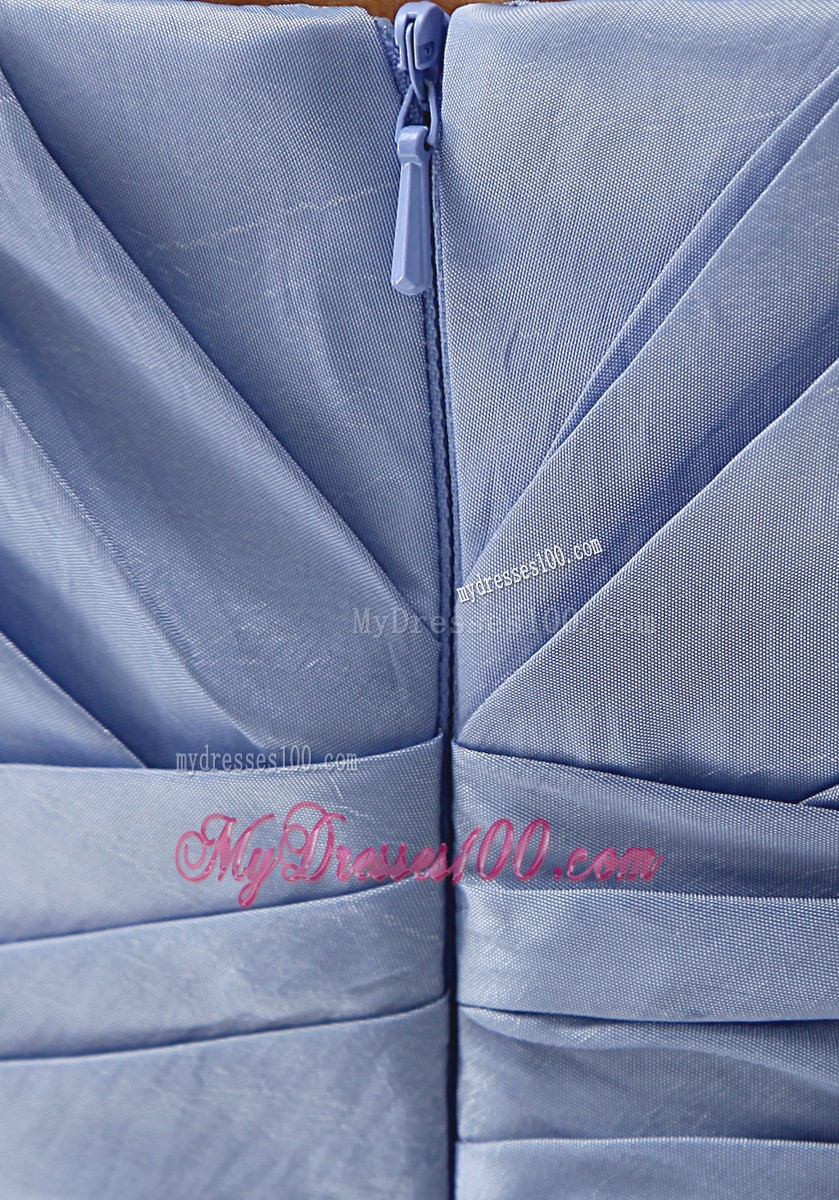Column Sweetheart Short Lilac Ruffled Layers Appliques Mother Bride Dress