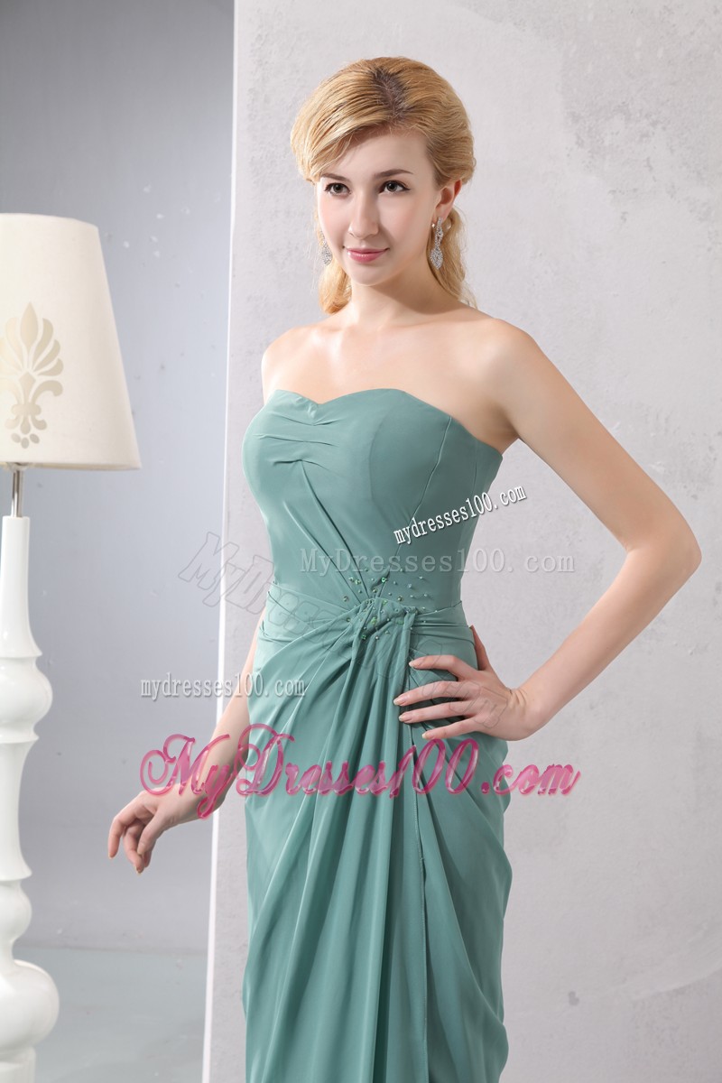 Green Column Sweetheart Sequins Prom Dress with Matching Jacket